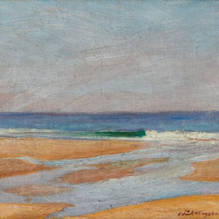 E. Kingsbury Oil on Board "The Sandbar in Ogunquit"