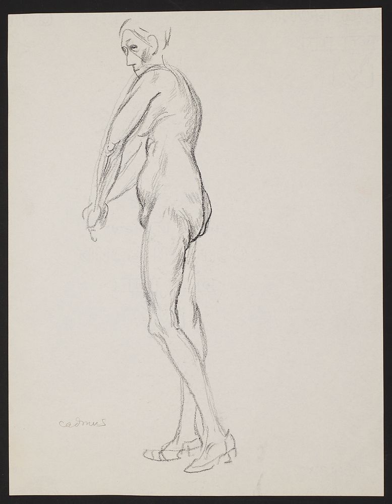 le_pho_banner 2 Paul Cadmus Standing Female Nude Crayon on Paper