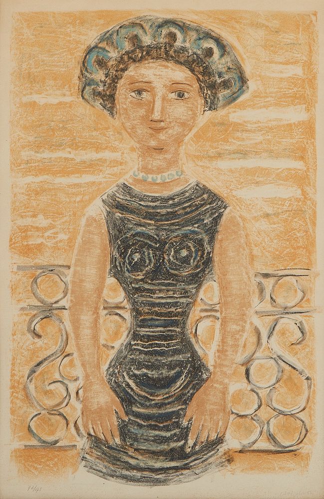 le_pho_banner 2 Massimo Campigli Donna Al Balcone Lithograph