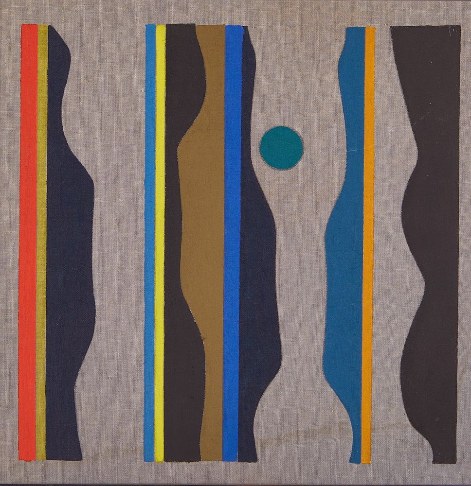 le_pho_banner 2 Ernest Trova Untitled Manscape Series Oil and Pencil on Canvas