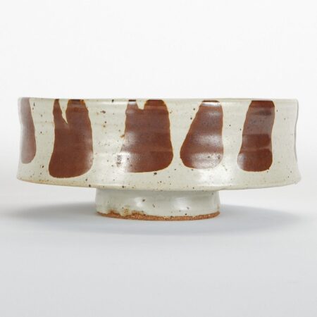 Warren MacKenzie White/Clown Walled Bowl