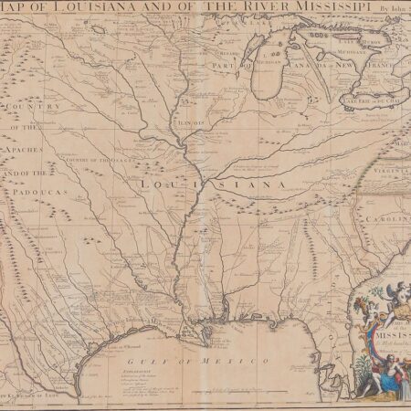 John Senex Map of Louisiana & Mississippi River 1721