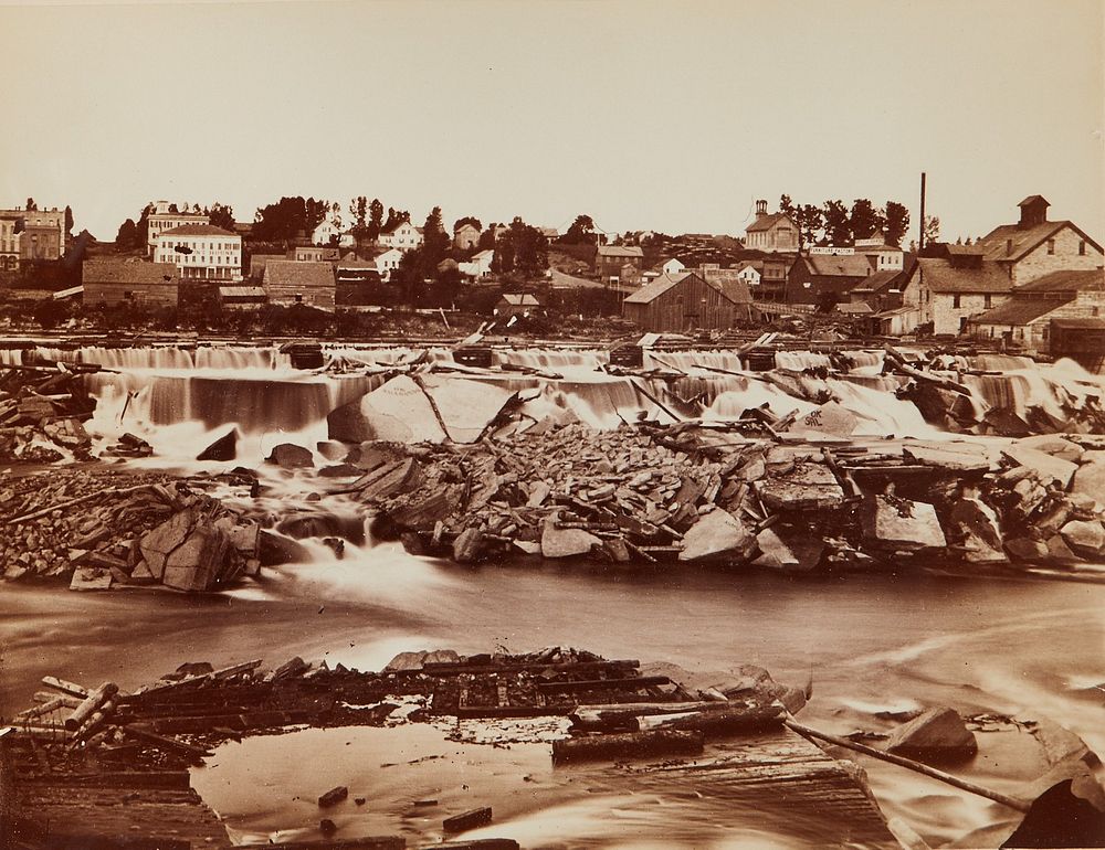 le_pho_banner 2 Benjamin Upton St. Anthony Falls 1863 Photograph