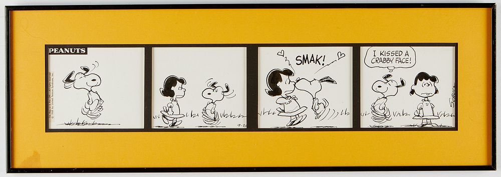 Original Peanuts Comic Strip Charles Schulz