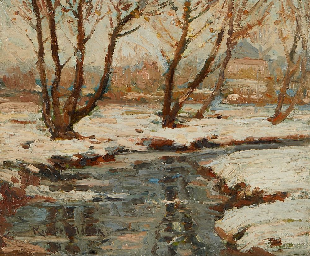 le_pho_banner 2 Knute Heldner "River in Winter - Duluth" Painting