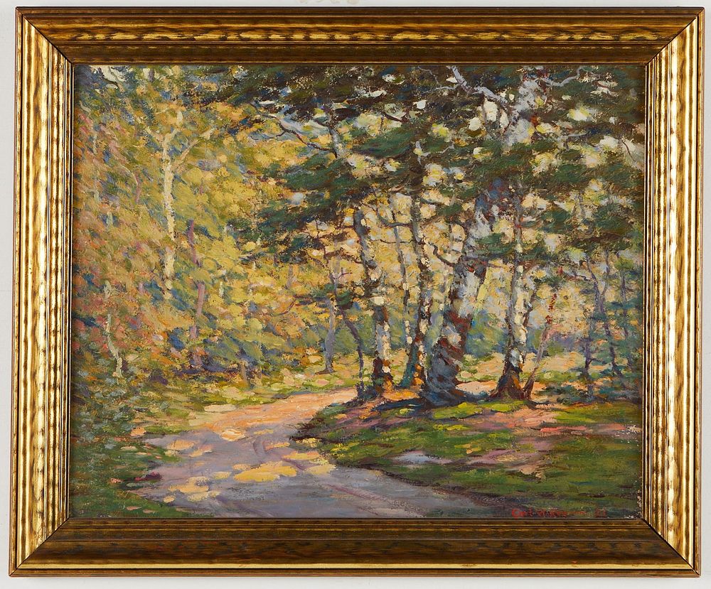 le_pho_banner 2 Carl Rawson Woodland Landscape Painting