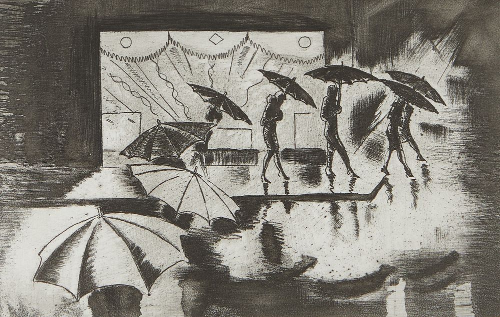 le_pho_banner 2 Clement Haupers "Rainy Day" Etching