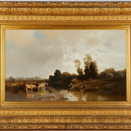 Joseph Wenglein Landscape with Cattle