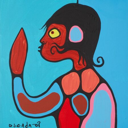 Norval Morrisseau "Child Speaks" Acrylic on Canvas