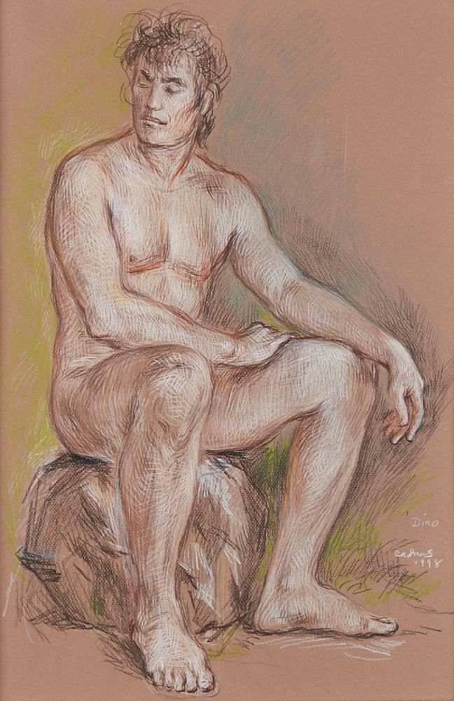 le_pho_banner 2 Paul Cadmus "Dino" Crayon on Paper