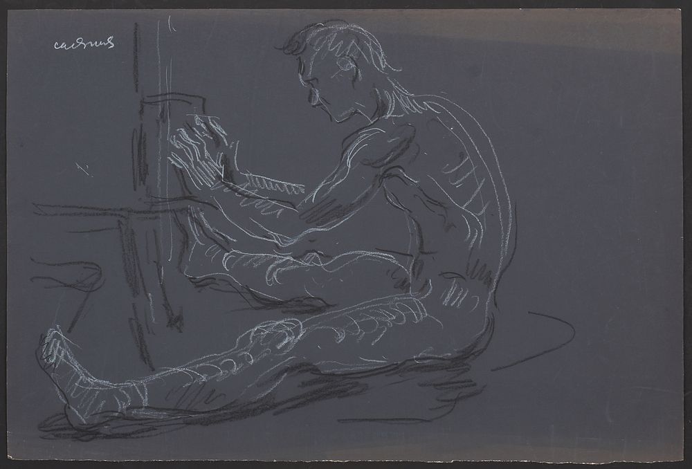 le_pho_banner 2 Paul Cadmus Male Nude Crayon on Paper