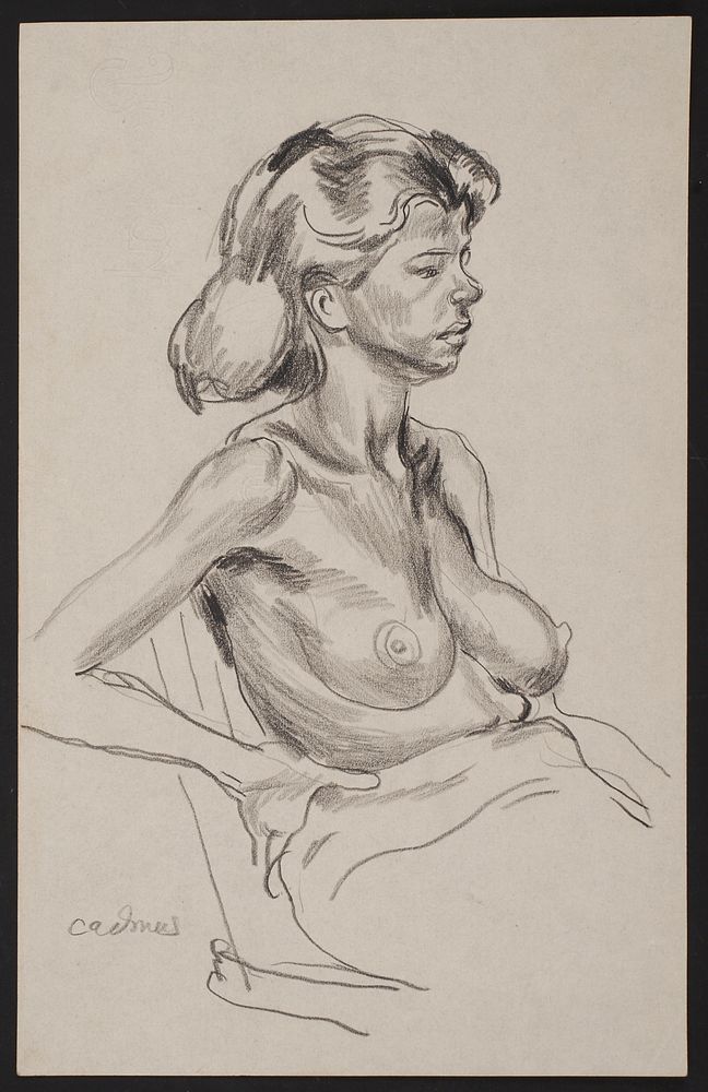 le_pho_banner 2 Paul Cadmus Seated Female Nude Graphite on Paper