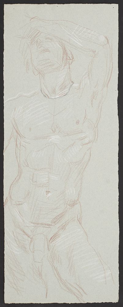le_pho_banner 2 Paul Cadmus Standing Male Nude Crayon on Paper