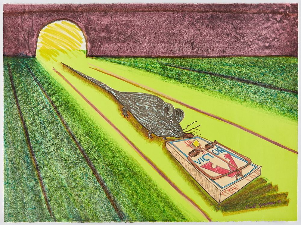 le_pho_banner 2 Red Grooms "Mid-Rats" Lithograph 1981