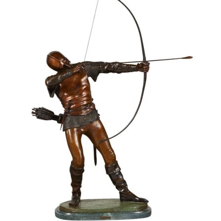 Pierre Tourgueneff Archer Bronze Sculpture
