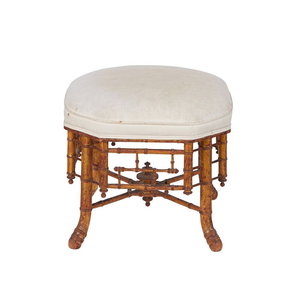 le_pho_banner 2 French Faux Bamboo Aesthetic Movement Stool