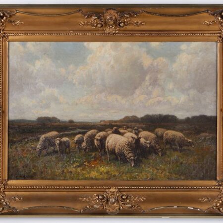 G.A. Hays Oil on Canvas Sheep Painting