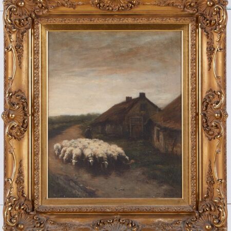 Anton Mauve "Return of the Flock" Oil on Canvas