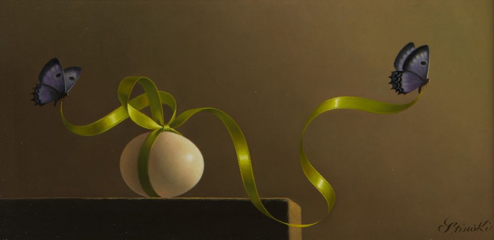 le_pho_banner 2 Gerald Stinksi Painting Egg w/ Butterflies