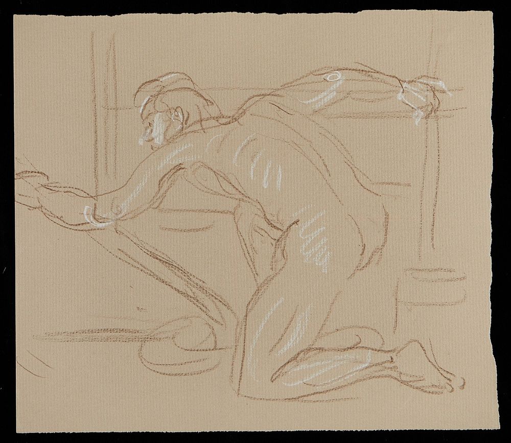 le_pho_banner 2 Paul Cadmus Male Nude Double Sided Drawing