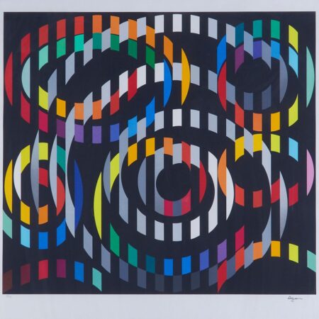Yaacov Agam Abstract Silkscreen