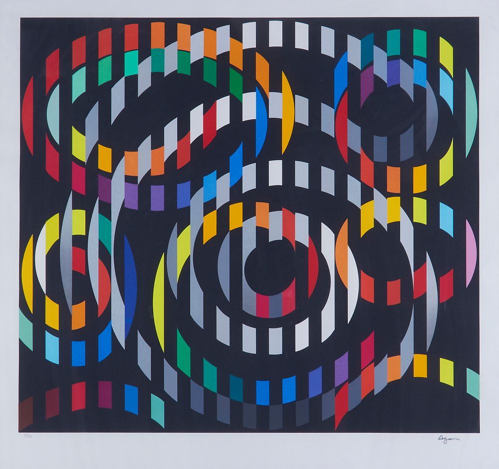 le_pho_banner 2 Yaacov Agam Abstract Silkscreen