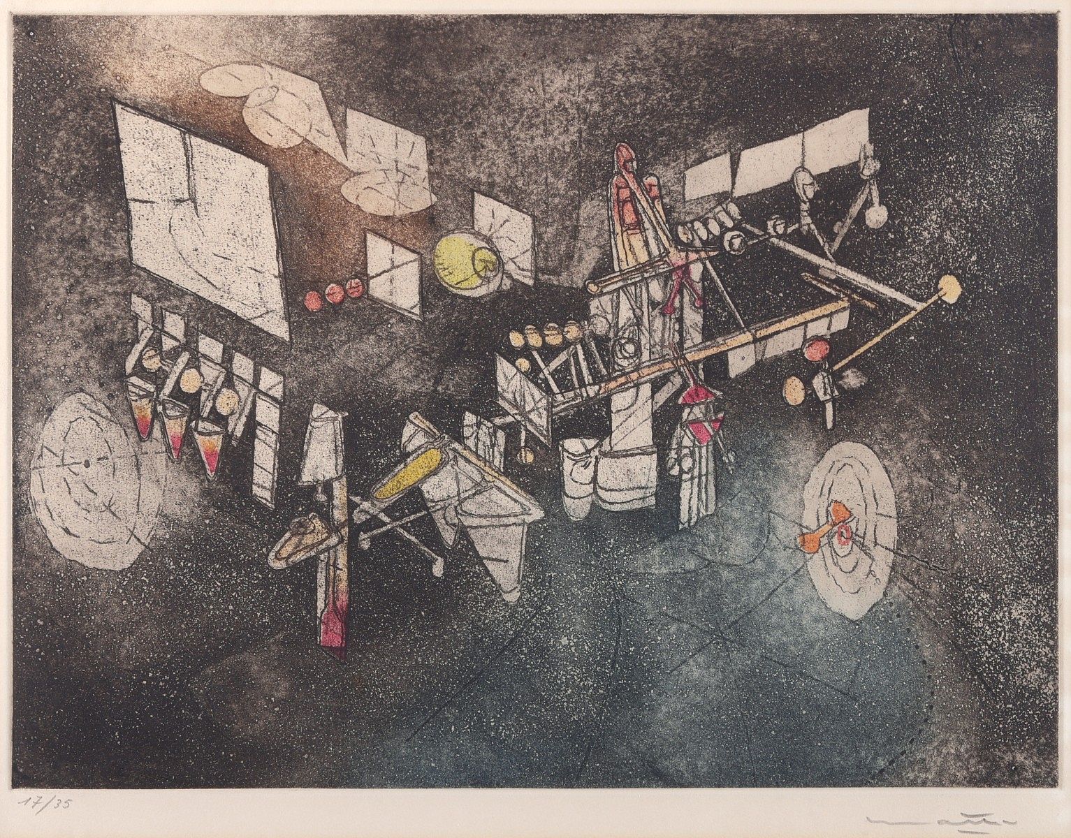le_pho_banner 2 Roberto Matta Abstract Intaglio Print