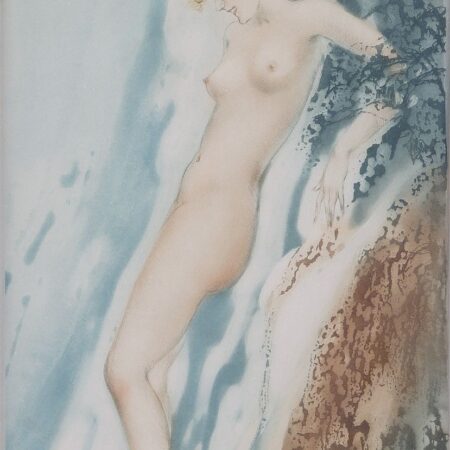 Louis Icart "La Source, the Waterfall" Aquatint