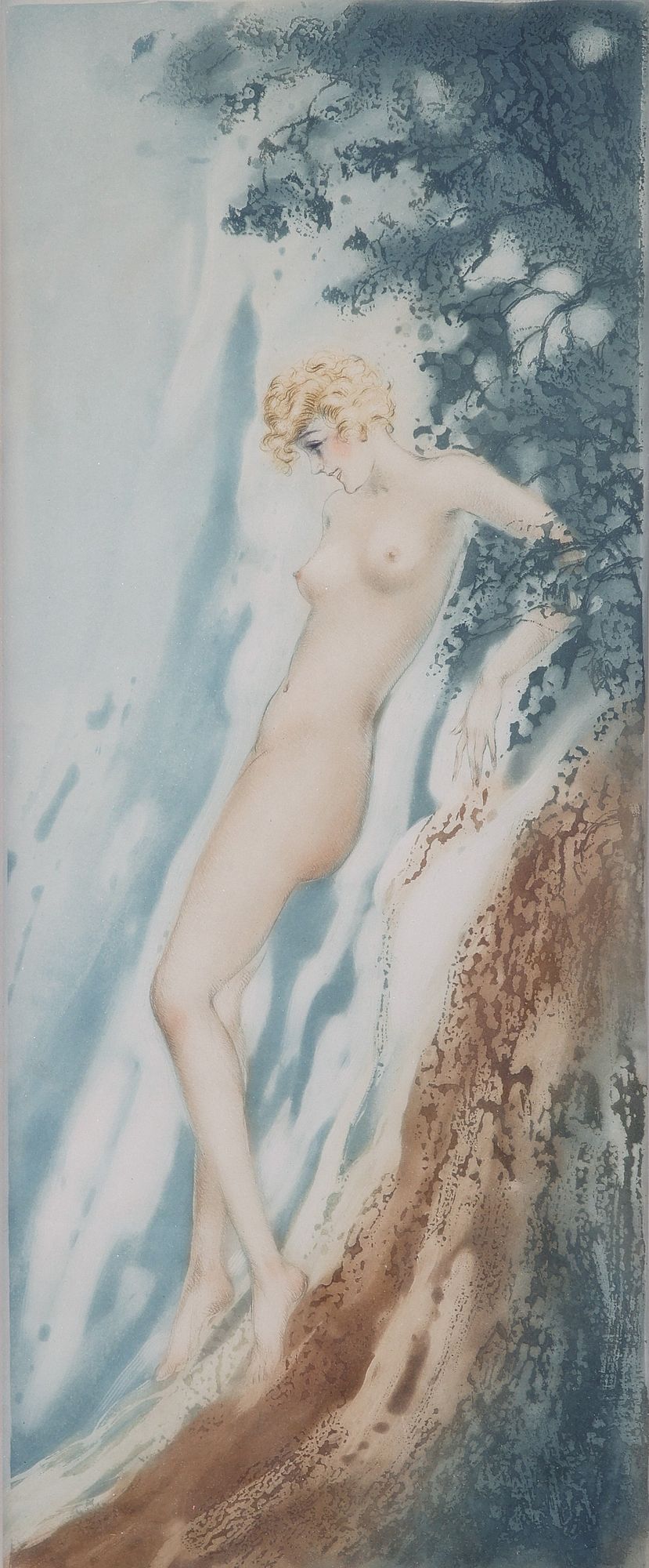 le_pho_banner 2 Louis Icart "La Source, the Waterfall" Aquatint