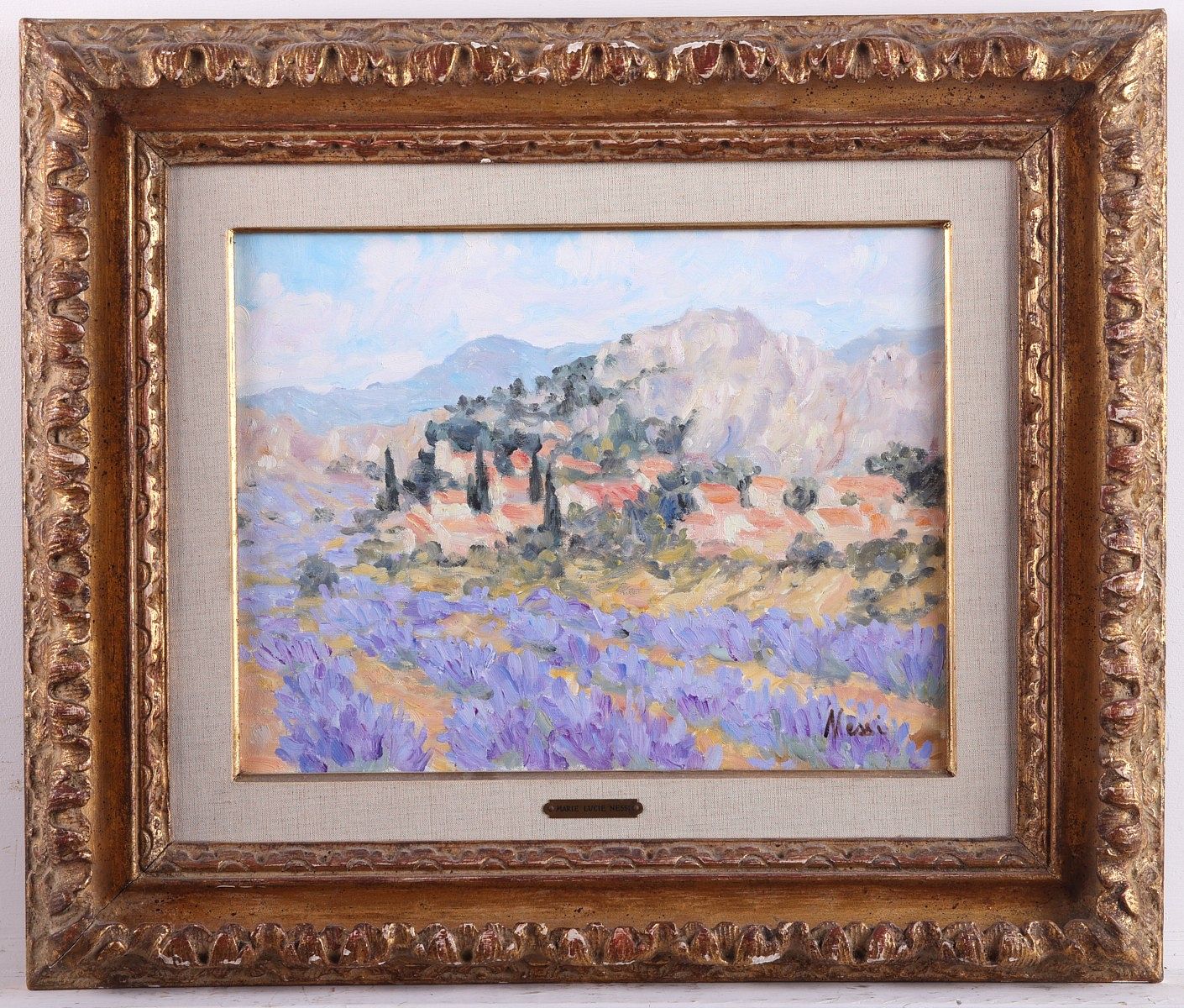 le_pho_banner 2 Marie Lucie Nessi-Valtat "Lavandes des Alpes" Oil on Canvas