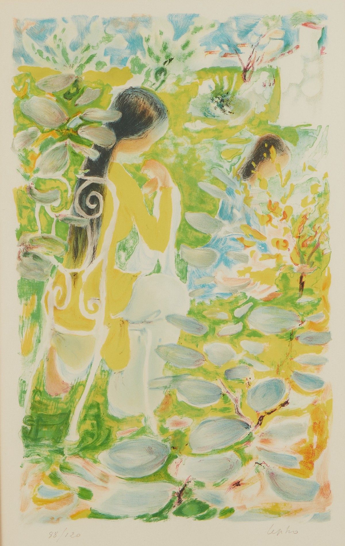 Le Pho "Sisters" Lithograph