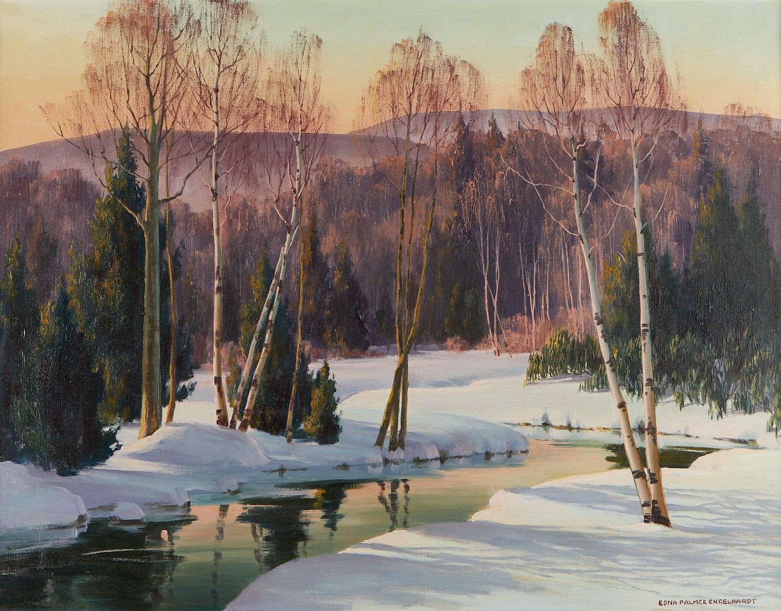 le_pho_banner 2 Edna Palmer Engelhardt "Sunset Glow" Painting