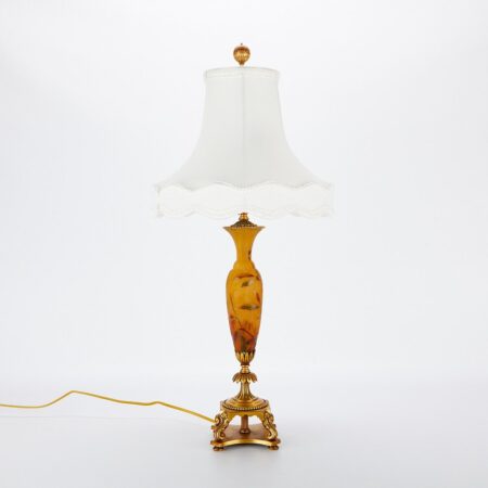 Daum Nancy Cameo Lamp with Flowers