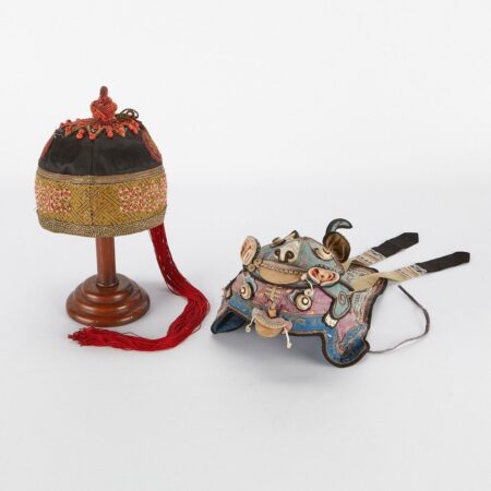 Two Chinese Antique Embroidered Hats