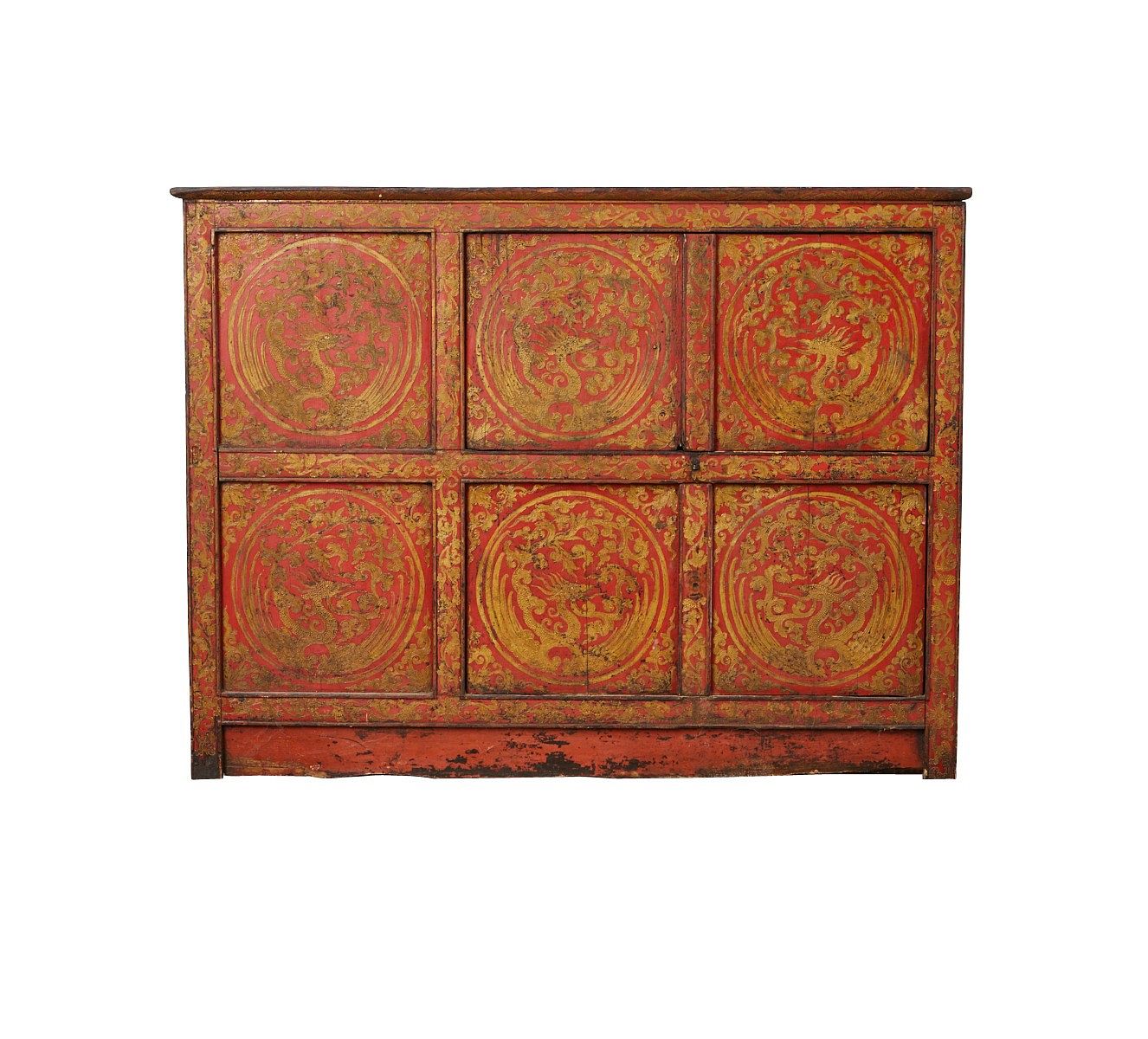 le_pho_banner 2 Tibetan Red and Gilt Cabinet