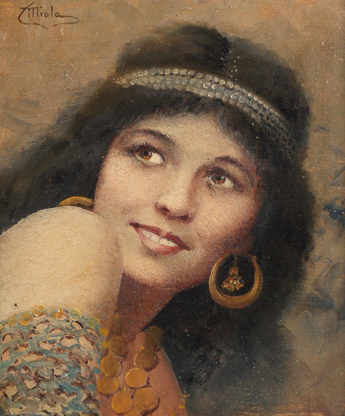 le_pho_banner 2 Camillo Miola Portrait of a Woman Oil on Board