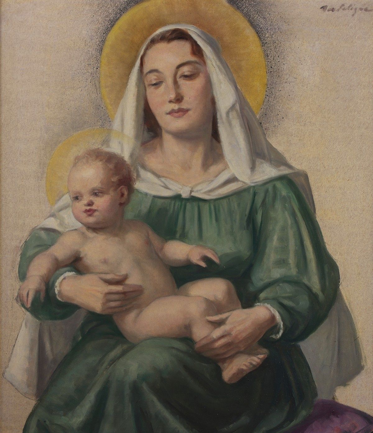 le_pho_banner 2 Ivo Saliger "Madonna mit Kind" Oil on Fiberboard