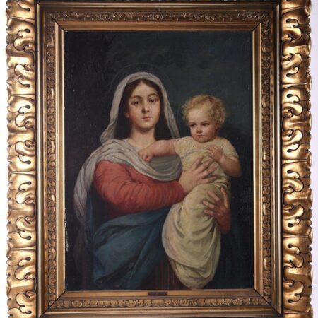 Ludwig Graf "Madonna und Kind" Oil on Board