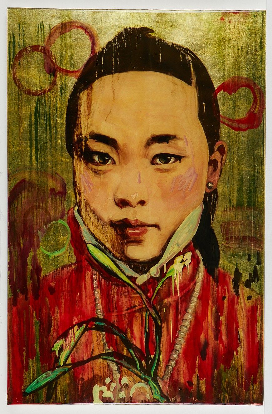 le_pho_banner 2 Hung Liu "Narcissus 4" Mixed Media 2007