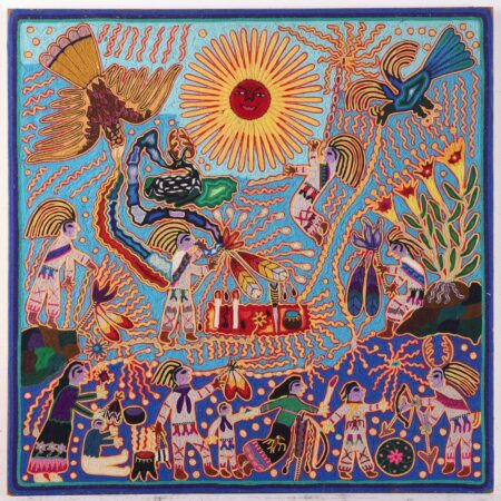 Pedro Montoya "Huichol Shaman's Path" Yarn Work