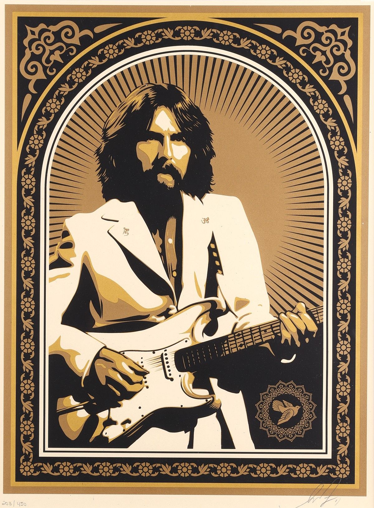 le_pho_banner 2 Shepard Fairey George Harrison Screenprint Signed