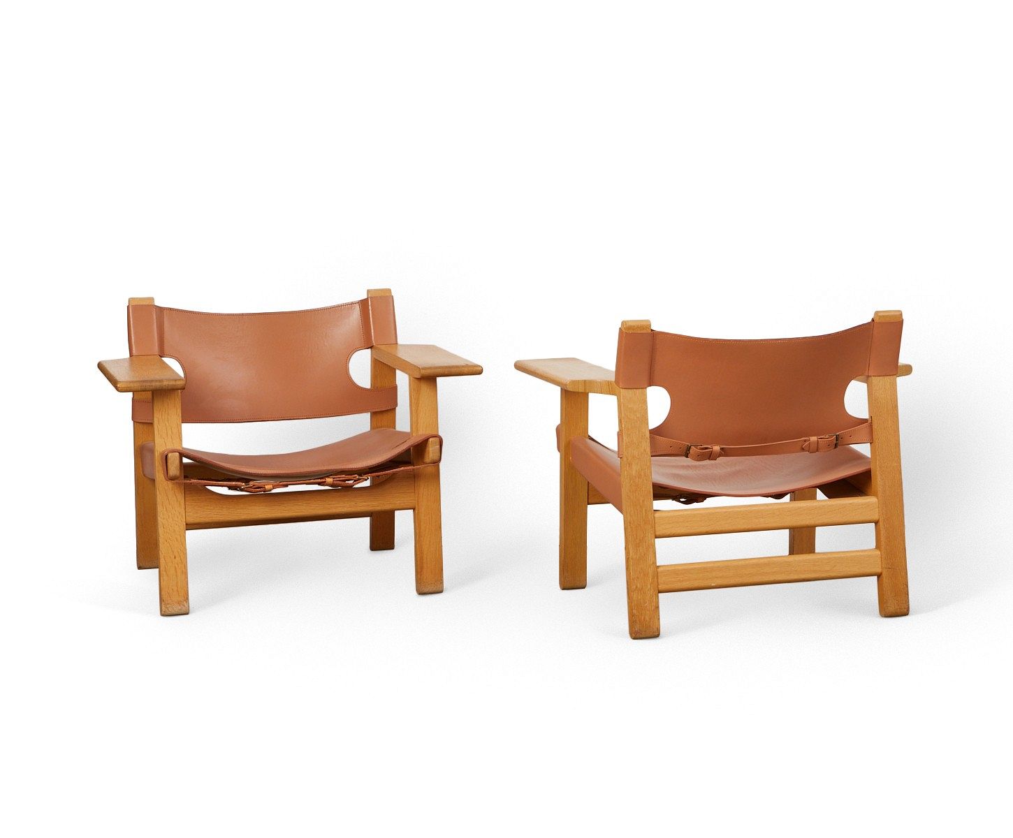 le_pho_banner 2 Pair of Borge Mogensen Mid-Century Spanish Chairs