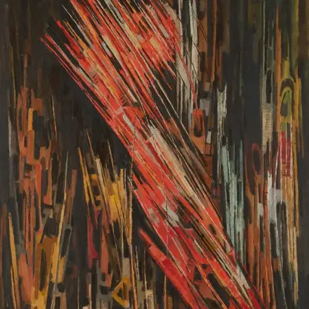 Large Elof Wedin Abstract Painting 1961