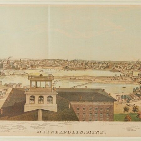 Minneapolis Map Shober and Chicago Lithograph Co