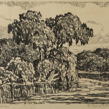 Birger Sandzen "The Bend of the River" Lithograph