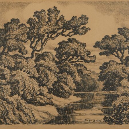 Birger Sandzen "Summer Landscape" Lithograph
