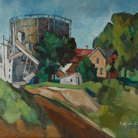 Elof Wedin "Storage Tank, Minneapolis" Painting