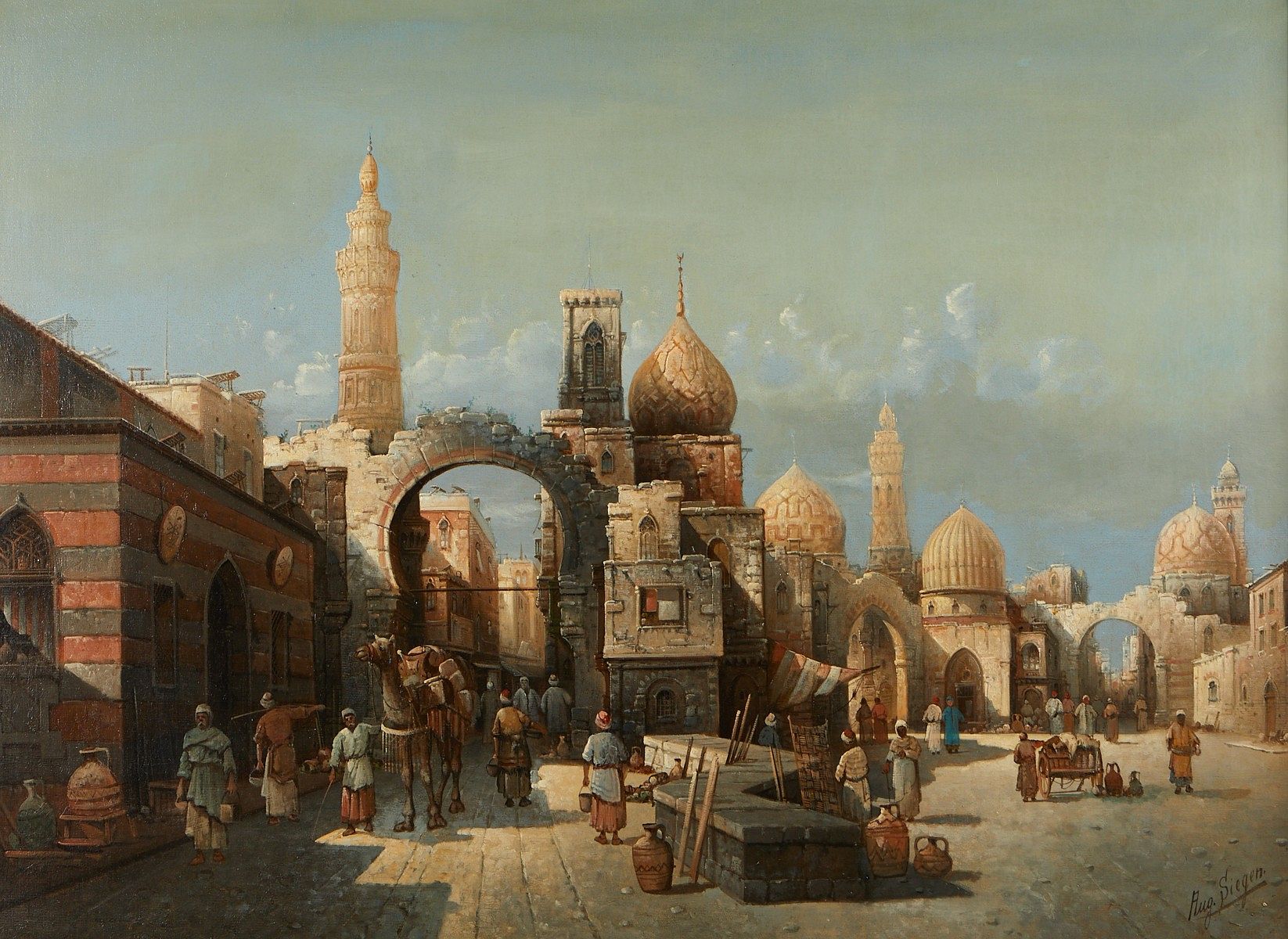 le_pho_banner 2 August von Siegen Orientalist Painting