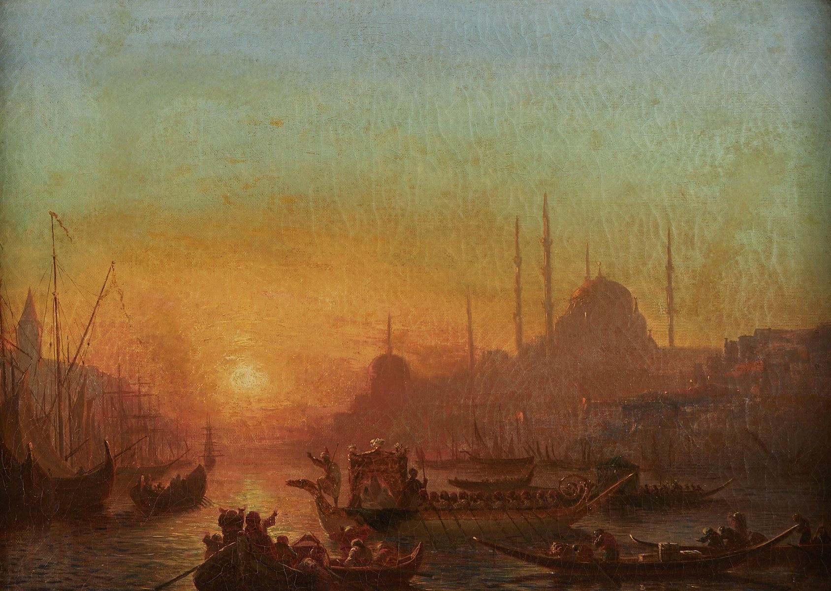 le_pho_banner 2 Benjamin Netter "Constantinople Sunset" Oil on Canvas