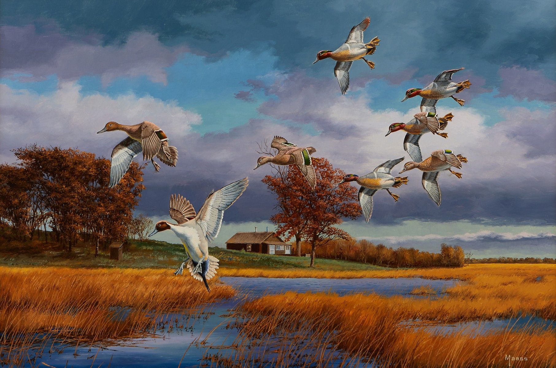 le_pho_banner 2 David A. Maass "Swan Lake" Oil on Masonite